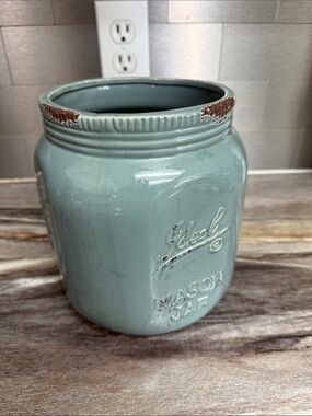 Mason Jar Utensil Container